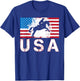 USA Equestrian team American flag US Horses rider men women T-Shirt - T-Shirt | Royal