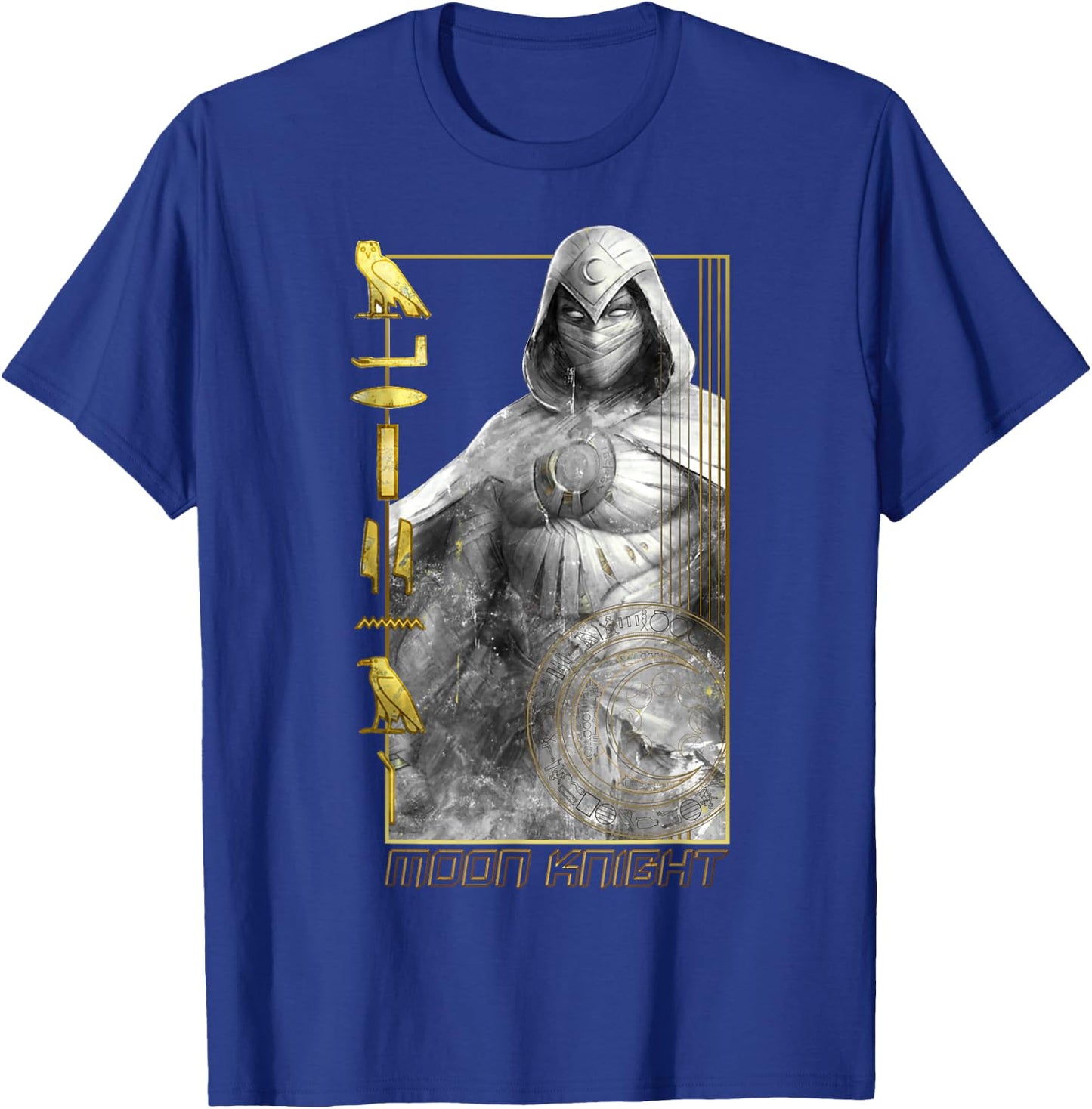 Marvel Moon Knight Bright Glyphs Poster T-Shirt - T-Shirt | Royal