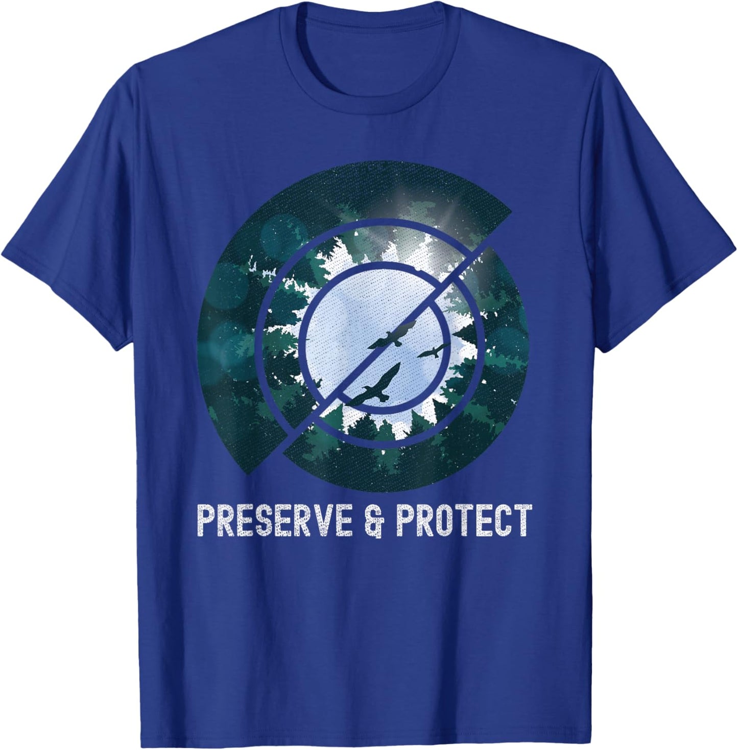 Preserve & Protect Wildlife Forest Vintage T-Shirt - T-Shirt | Royal