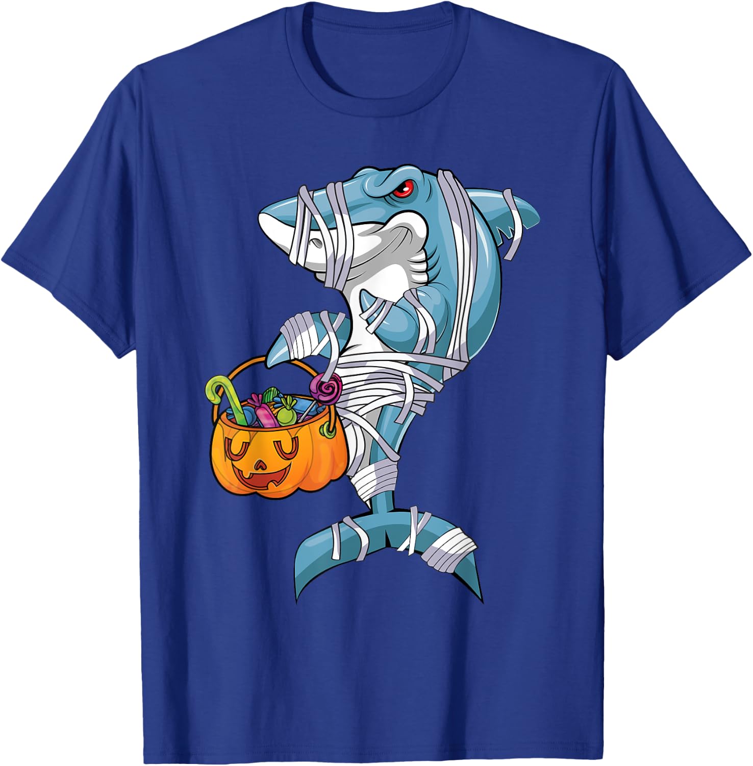 Baby Blue Halloween Shark Boo Boo Funny Family Shark T-Shirt - T-Shirt | Royal