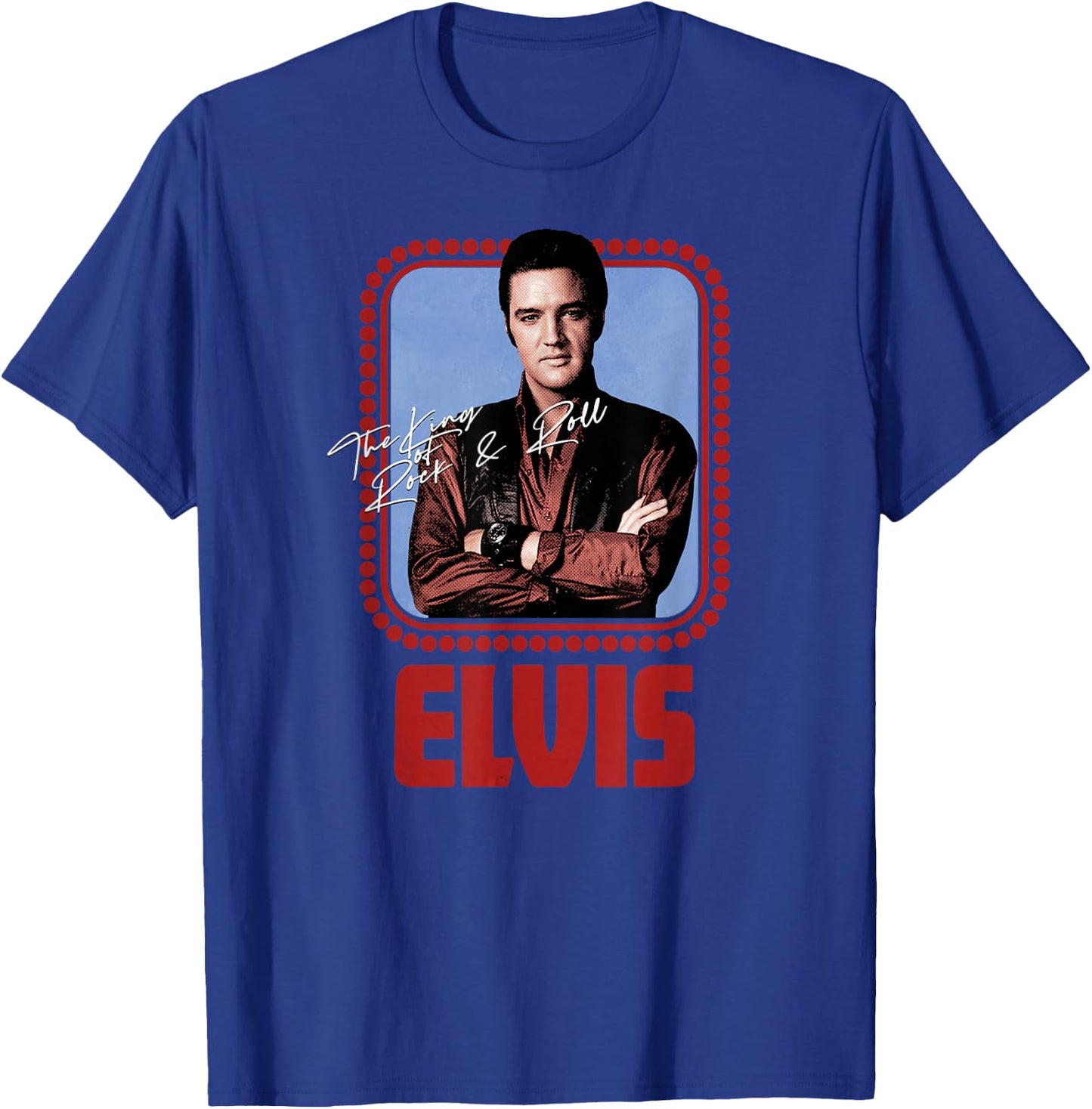 Elvis Presley Official Rock N Roll Script T-Shirt - T-Shirt | Royal