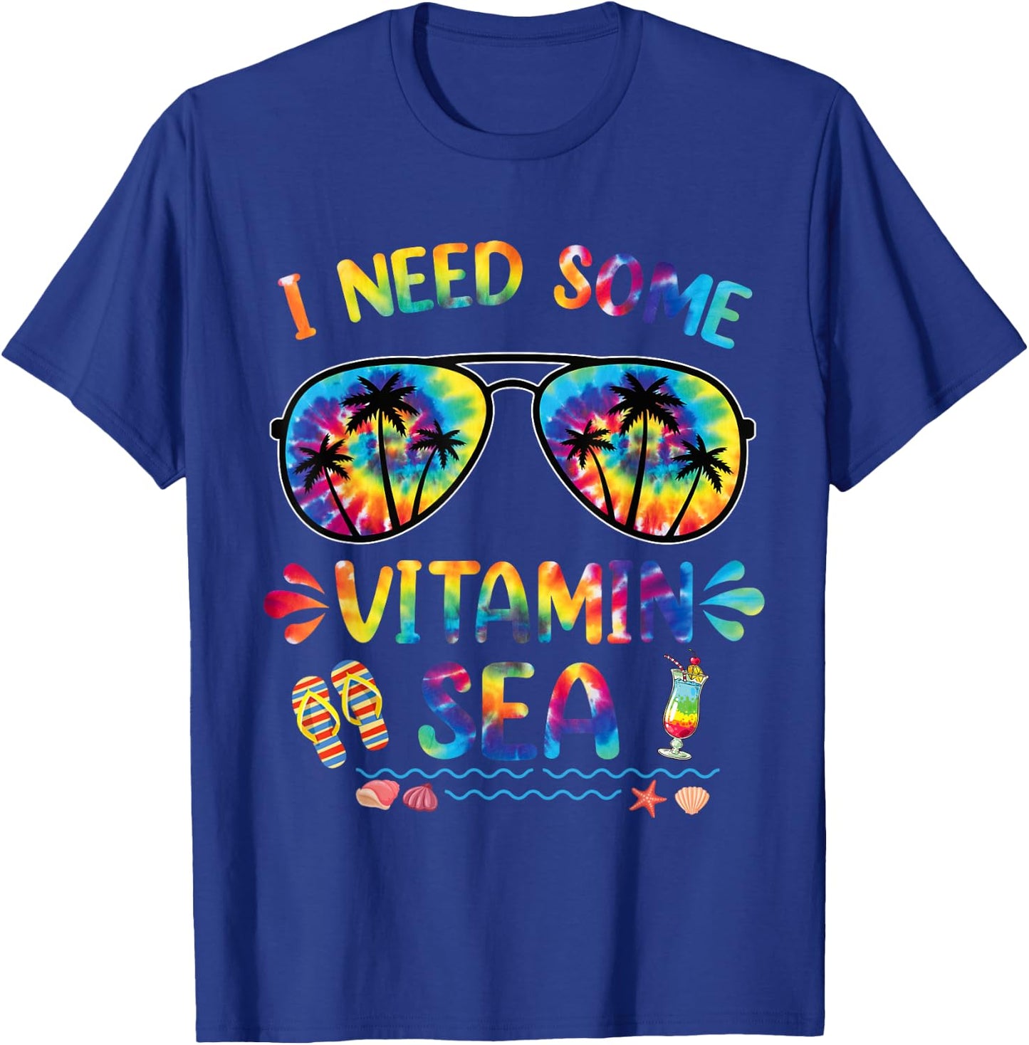 I Need Some Vitamin Sea Cool Summer Saying Beach-min Women T-Shirt - T-Shirt | Royal