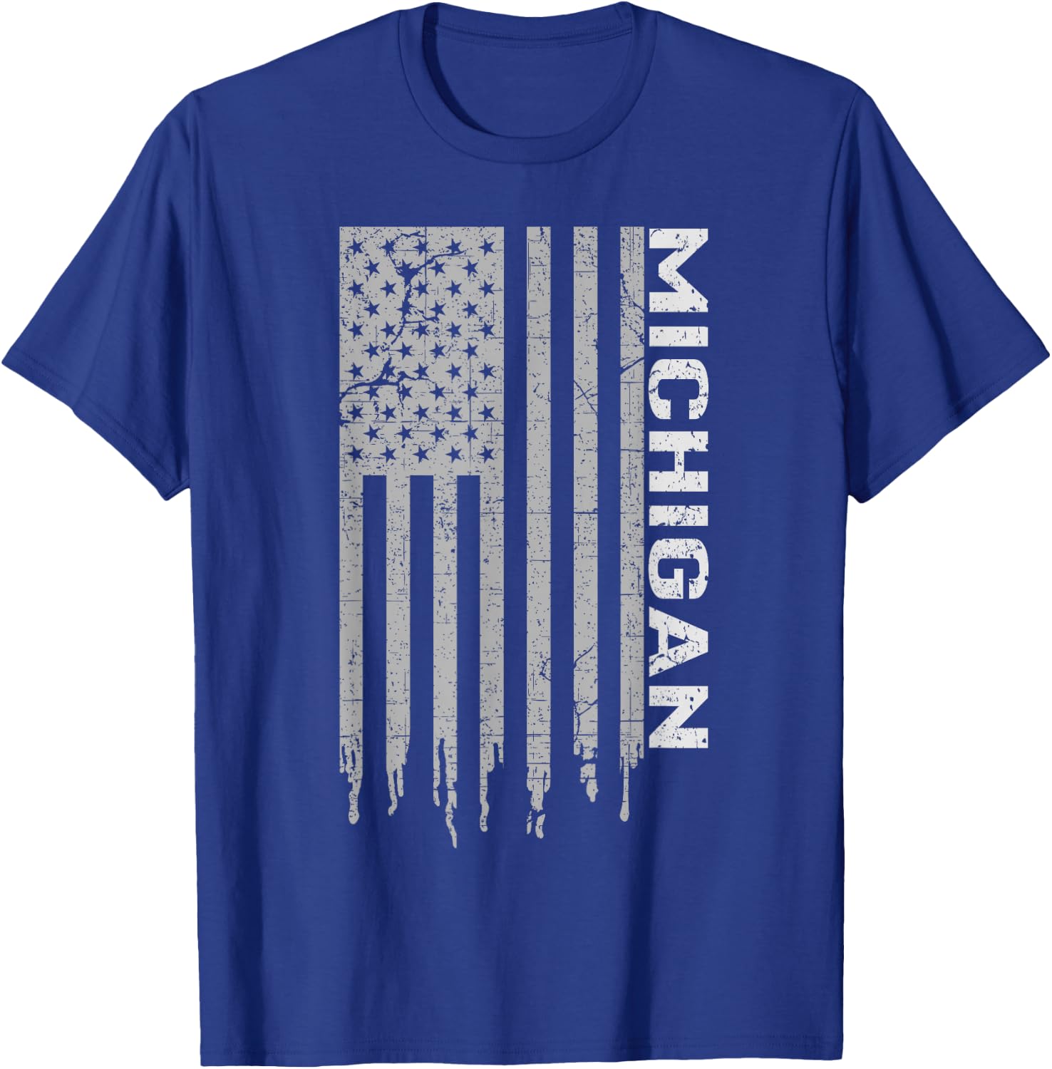 Michigan USA Flag Patriotic American 4th of July Michigan T-Shirt - T-Shirt | Royal