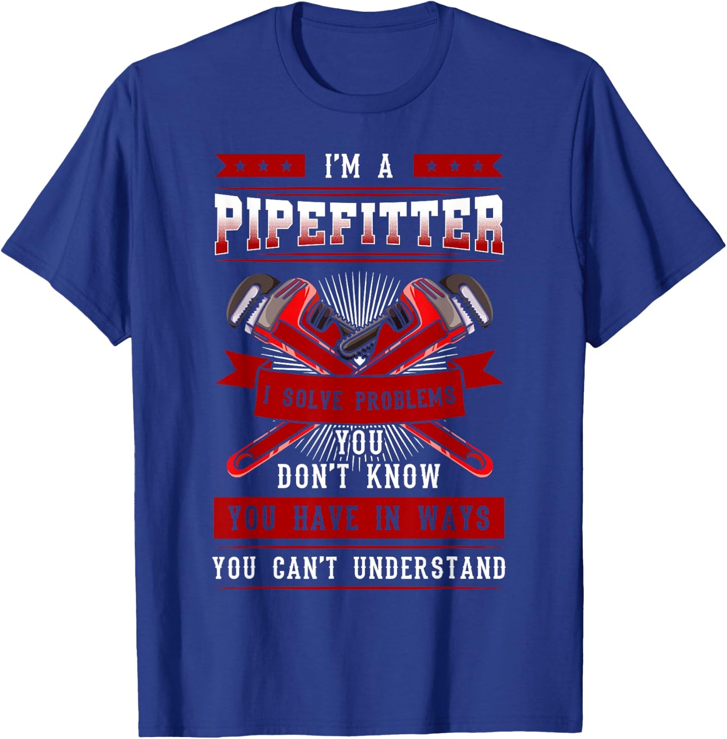 Pipefitter Mechanical Funny Industrial Pipe Steamfitter T-Shirt - T-Shirt | Royal