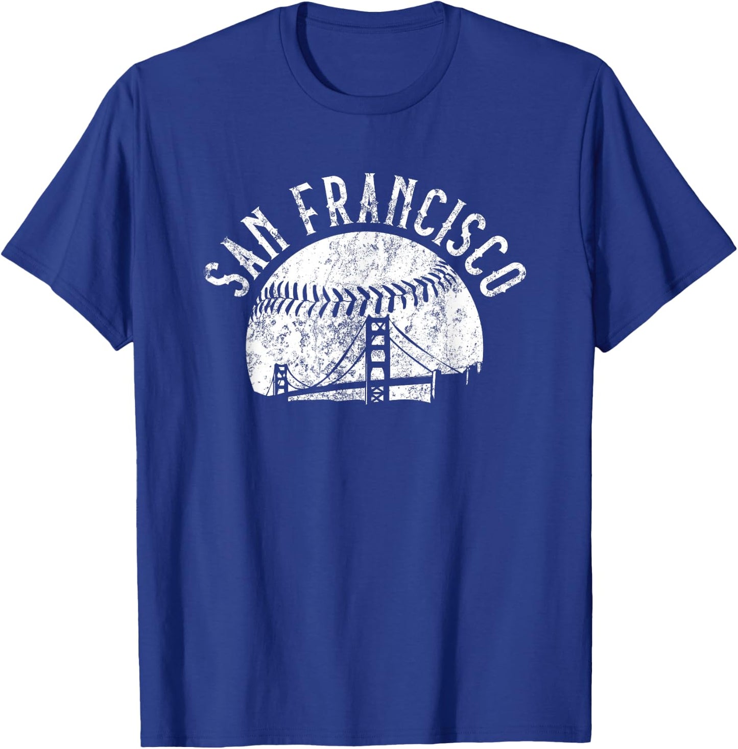 Vintage San Francisco California Skyline Apparel T-Shirt - T-Shirt | Royal