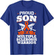 Proud Son Of A Multiple Sclerosis Warrior MS Awareness T-Shirt - T-Shirt | Royal