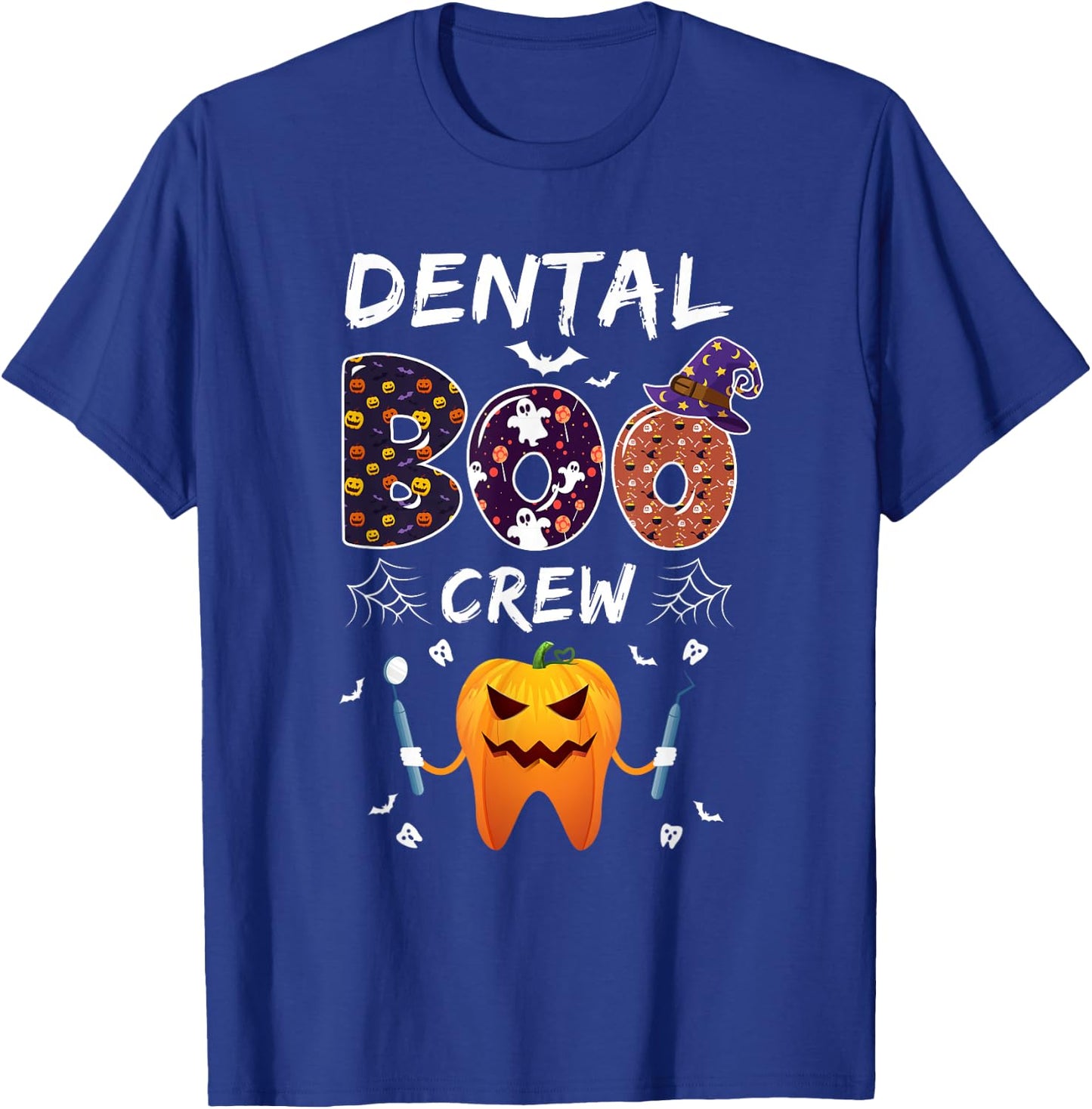 Dental Dentist Halloween Boos Crew Funny Costume Assistant T-Shirt - T-Shirt | Royal