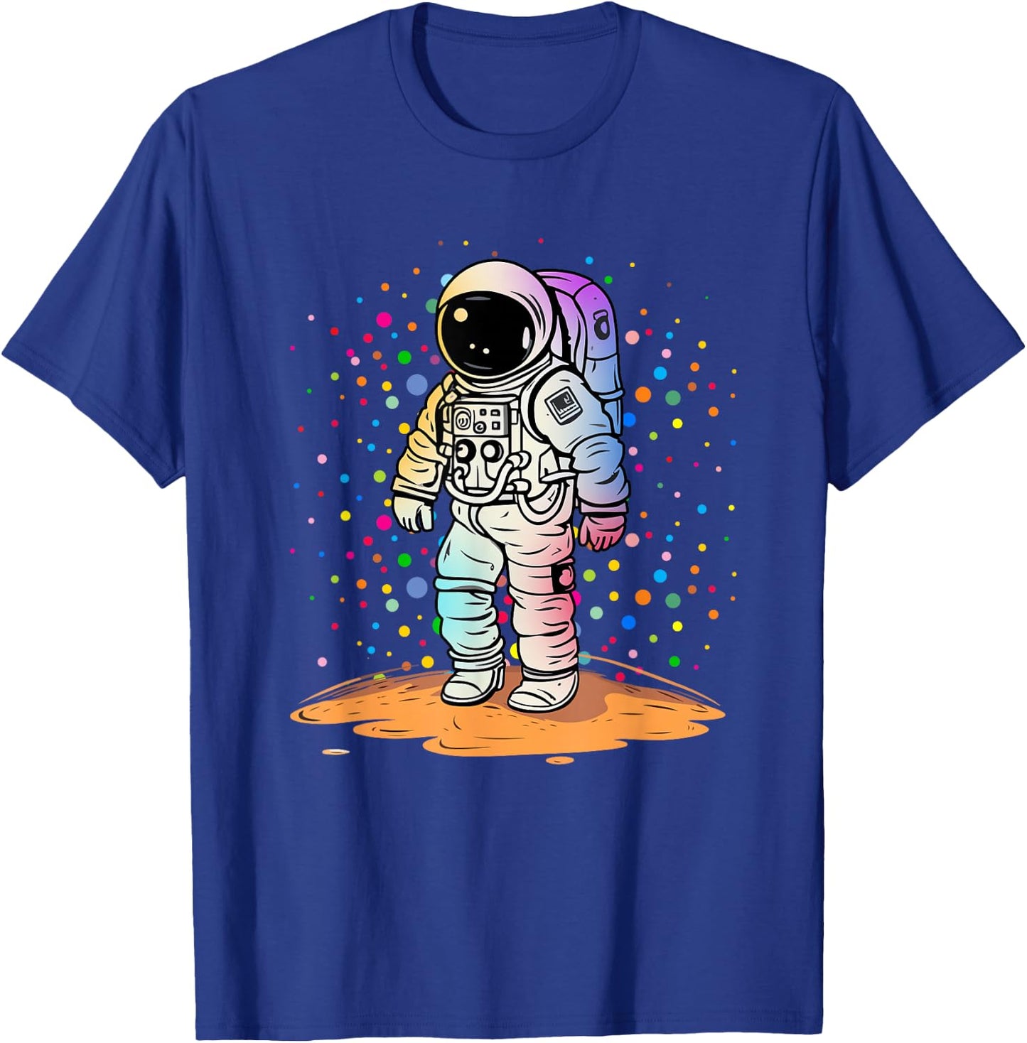 Funny Astronaut Polka Dots Lover Happy Dot Day Girl Boy Kid T-Shirt - T-Shirt | Royal
