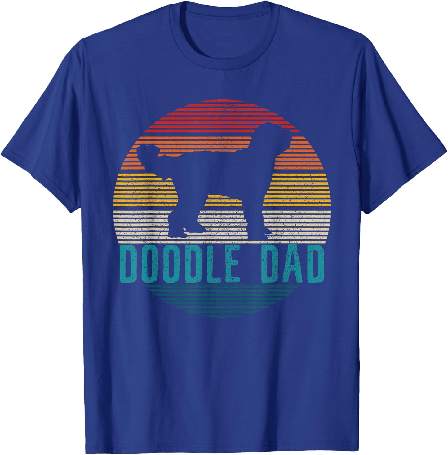 Doodle Dad - Vintage Goldendoodle Dog Owner Funny Gift T-Shirt - T-Shirt | Royal