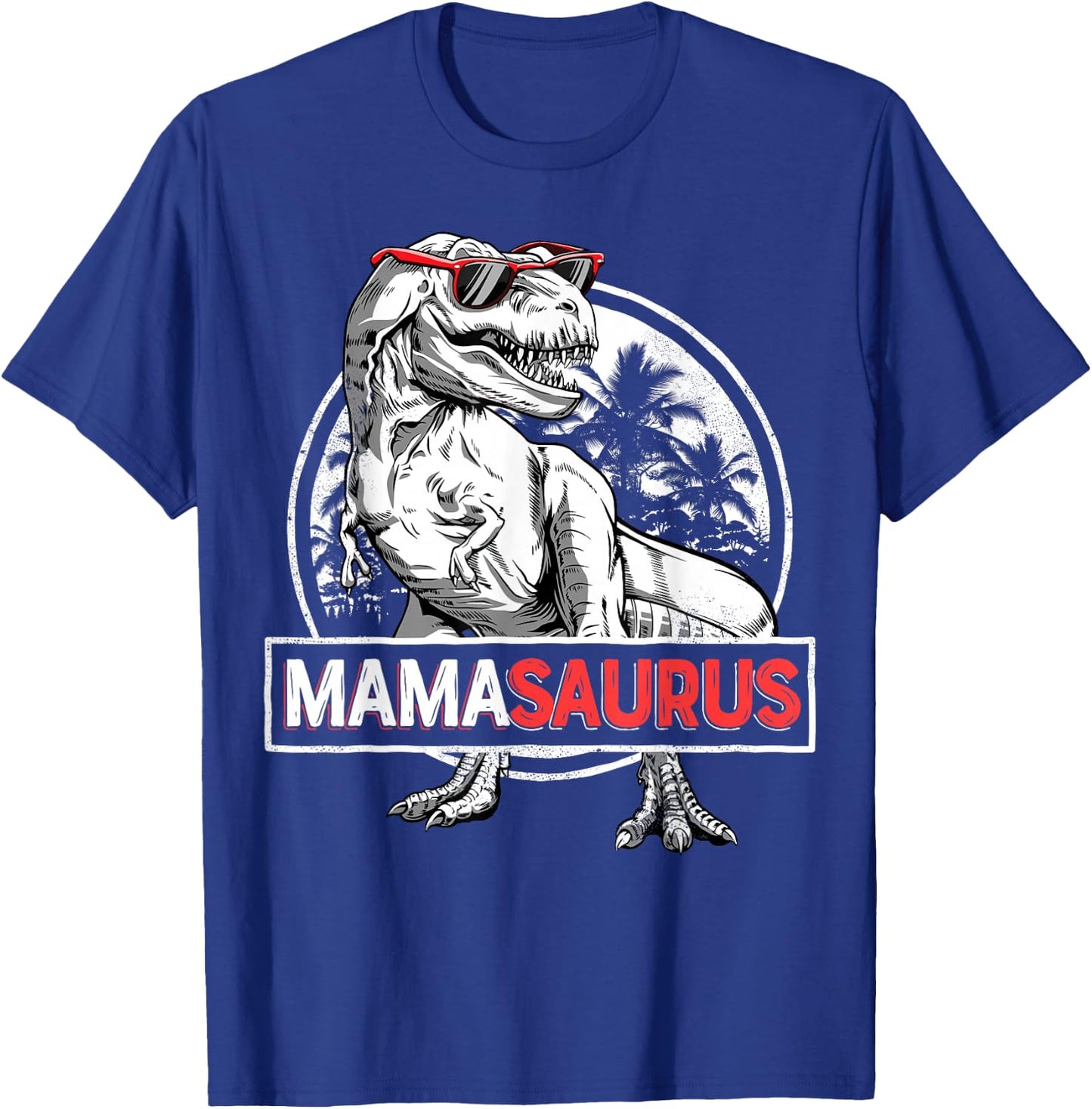 Mamasaurus T rex Dinosaur Funny Mama Saurus Mother's Family T-Shirt - T-Shirt | Royal