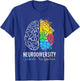 Neurodiversity - Autism Spectrum ASD ADHD Rainbow Brain T-Shirt - T-Shirt | Royal