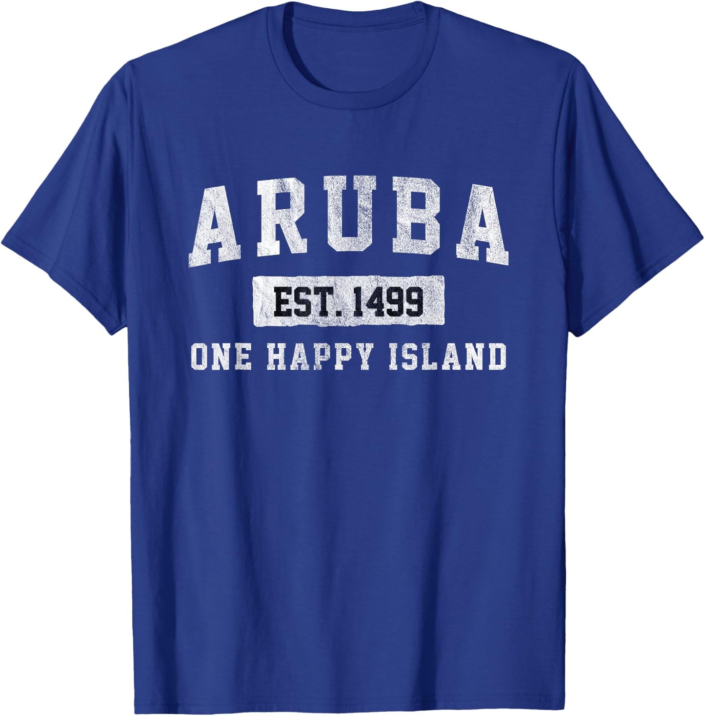 Vintage Varsity Aruba T-Shirt - T-Shirt | Royal