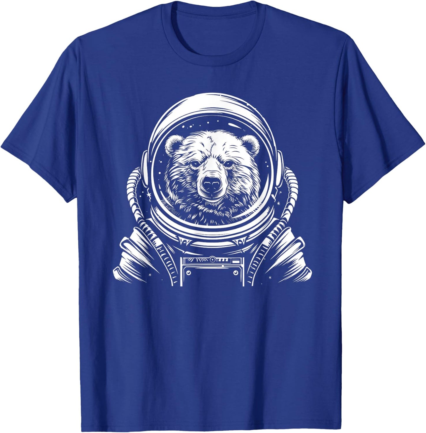 Funny Polar Bear Astronaut Astro Space Suit Mom Dad T-Shirt - T-Shirt | Royal