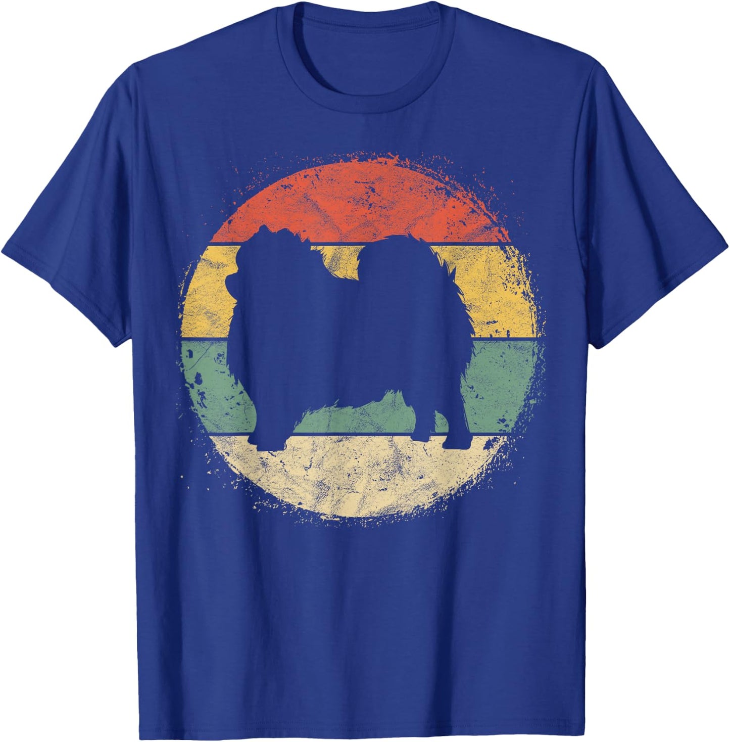 Circular Retro Pomeranian Owner Parents Pompom Dog Mom Women Girls Kids T-Shirt - T-Shirt | Royal