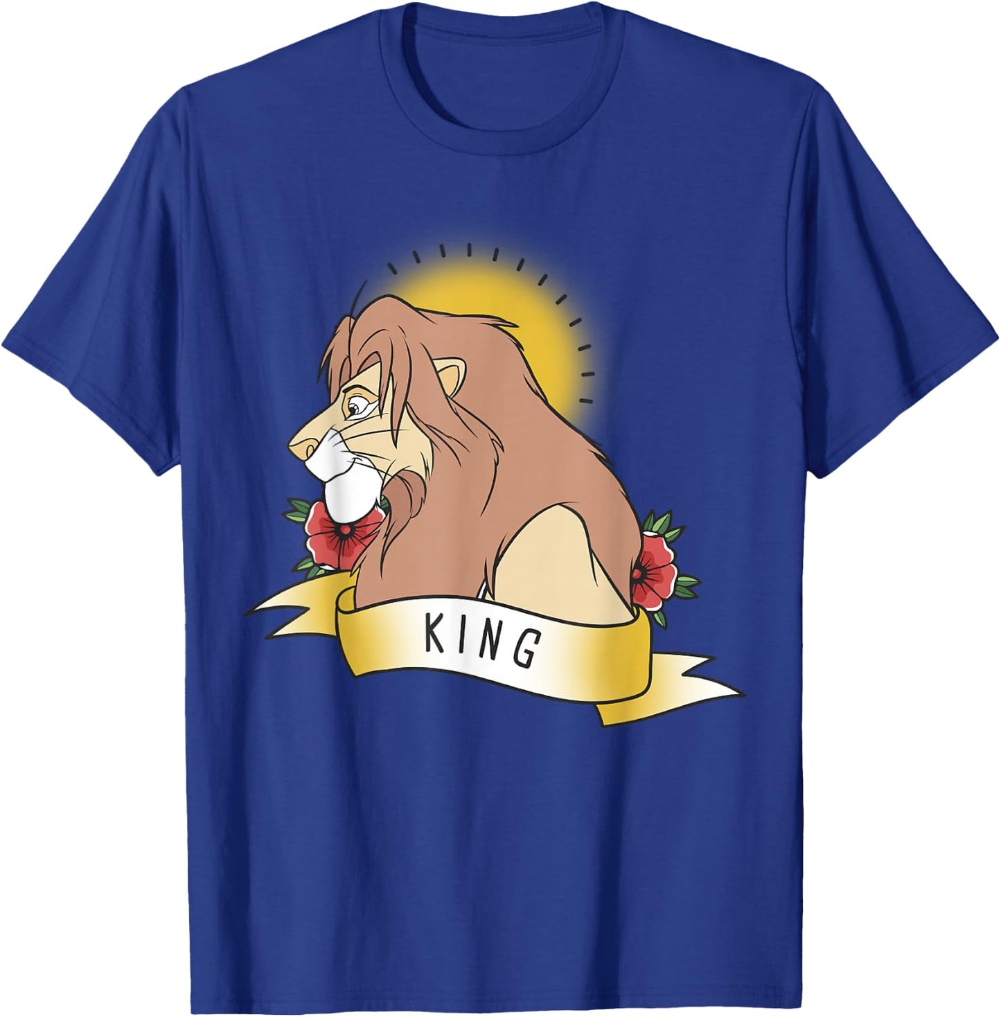 Disney Lion King Simba King Tattoo Yellow Graphic T-Shirt - T-Shirt | Royal