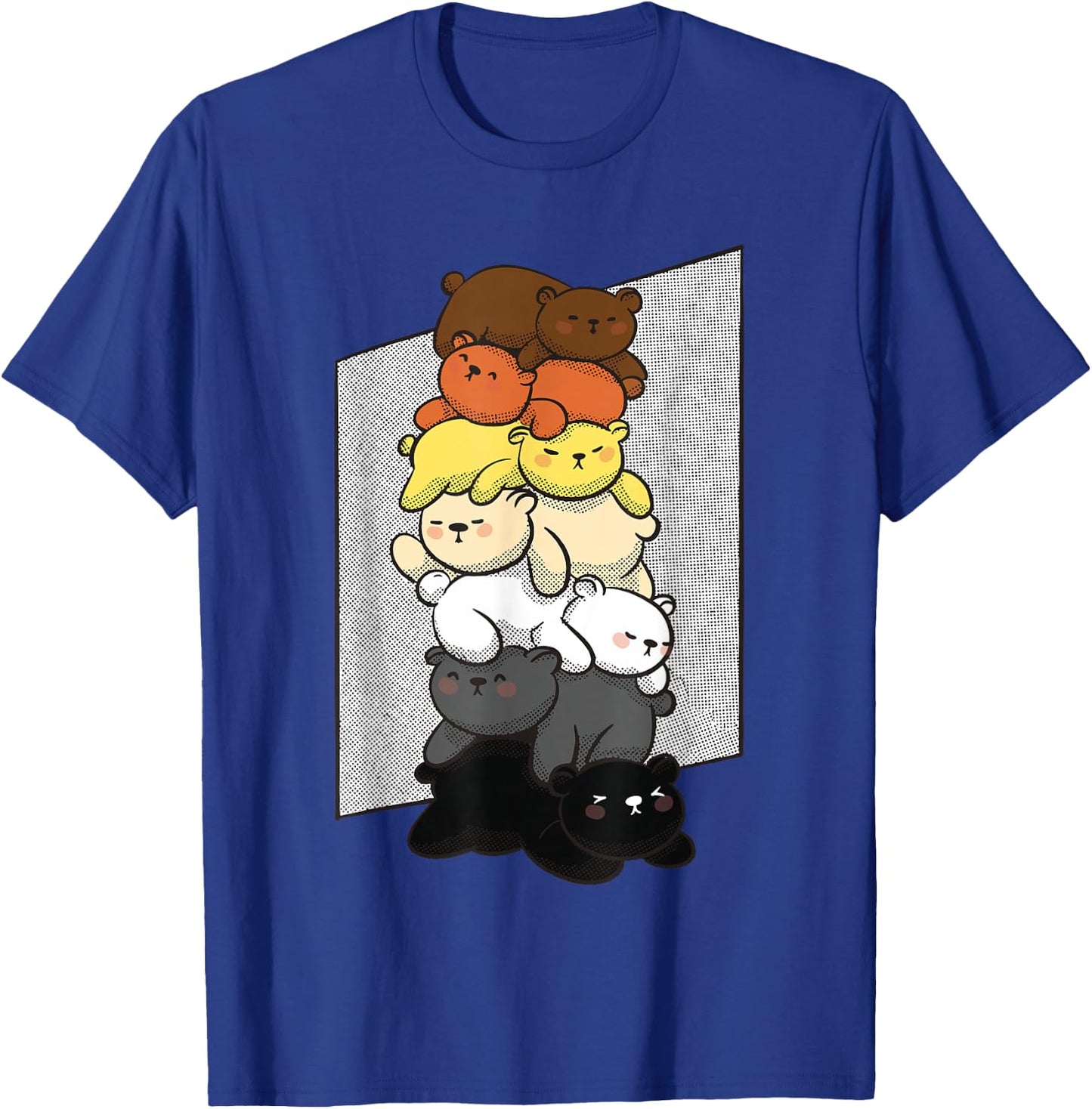 Cute Gay Bear Pride Flag Colors for Gay Bear Cubs T-Shirt - T-Shirt | Royal