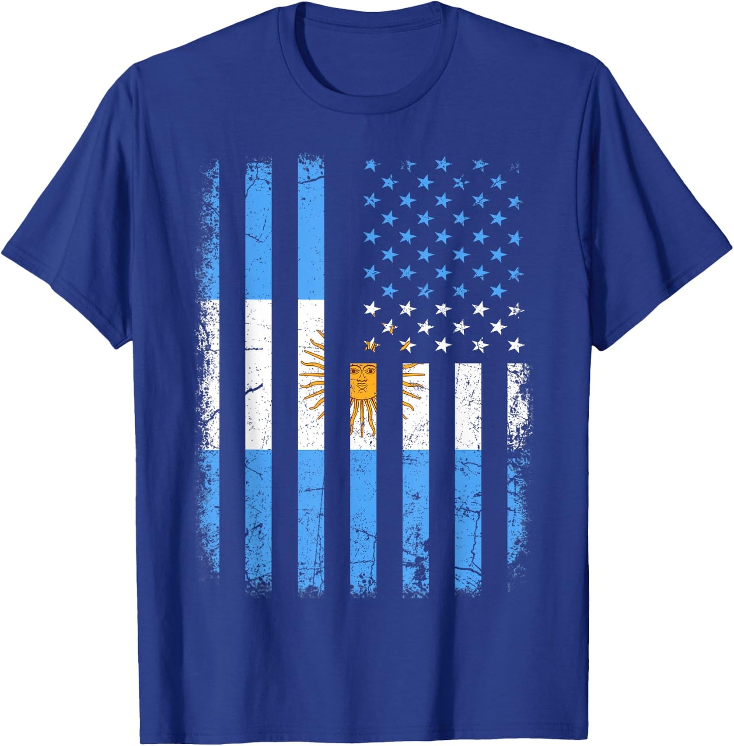 Argentinian American Flag Argentinian Roots Argentina Gift Small T-Shirt - T-Shirt | Royal
