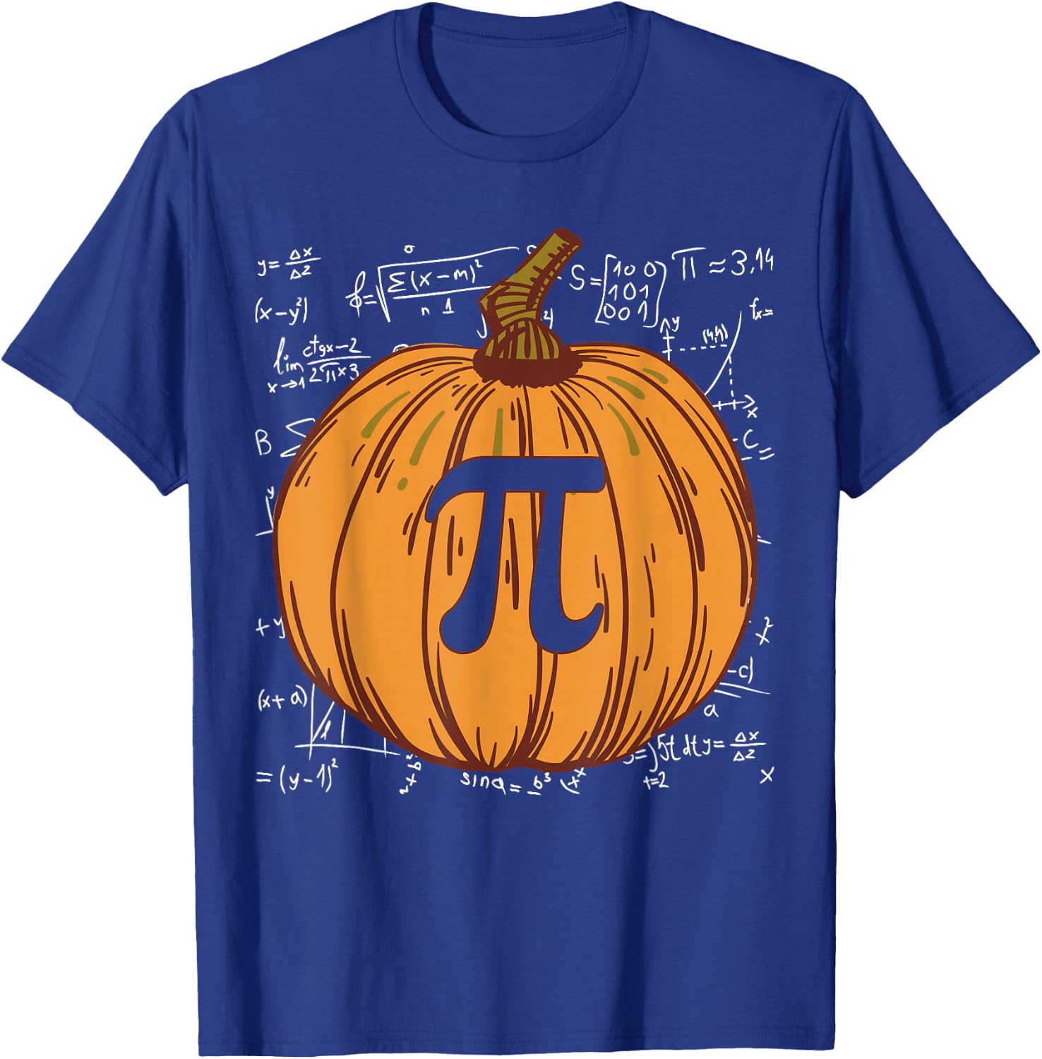 Funny Pumpkin Pie Halloween Fall Thanksgiving Pumpkin Pi T-Shirt - T-Shirt | Royal