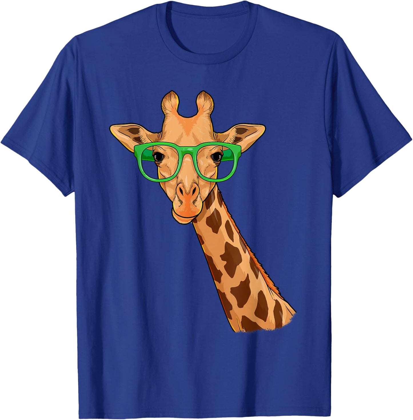 Hipster Giraffe Glasses Funny Zoo Animal African Safari T-Shirt - T-Shirt | Royal