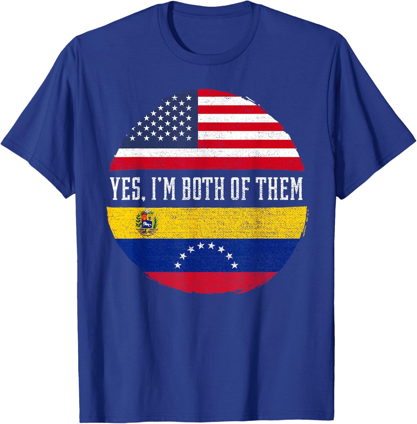 Half American Half Venezuelan USA Flag Venezuela Heritage Kids Men T-Shirt - T-Shirt | Royal