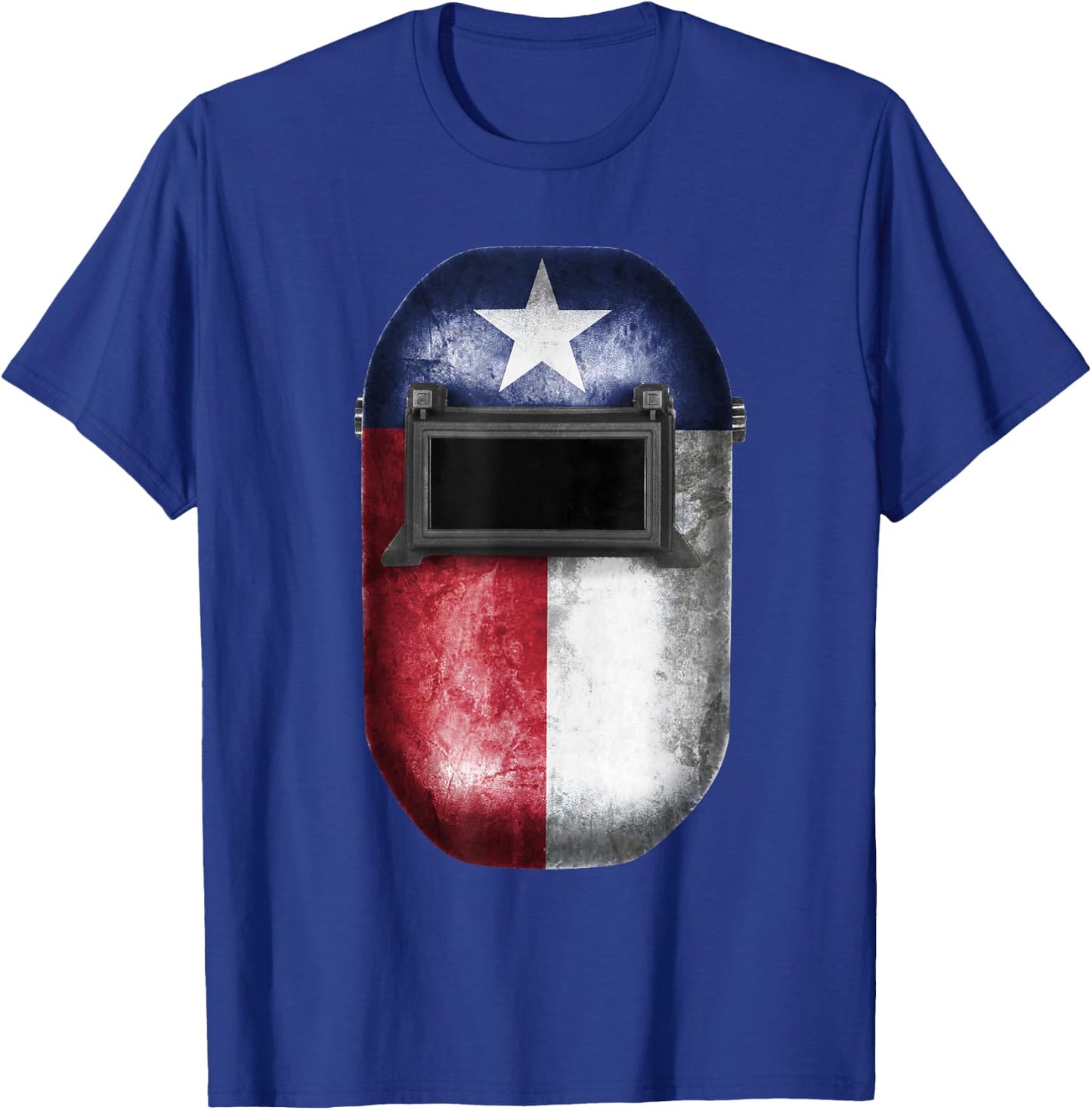 Texas Flag Welders Helmet Cool Welding & Fabricator Gift T-Shirt - T-Shirt | Royal