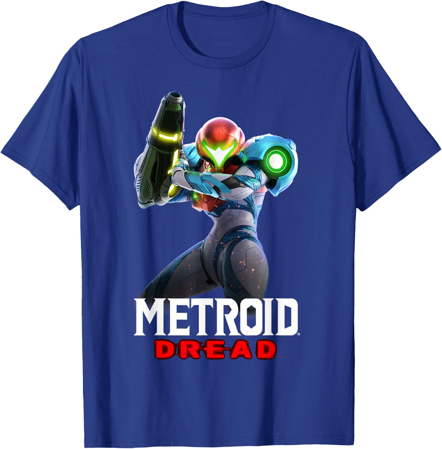 Metroid Dread Samus Aran Standing Nintendo Hero Poster T-Shirt - T-Shirt | Royal