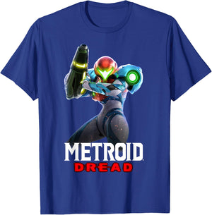 Metroid Dread Samus Aran Standing Nintendo Hero Poster T-Shirt - T-Shirt | Royal