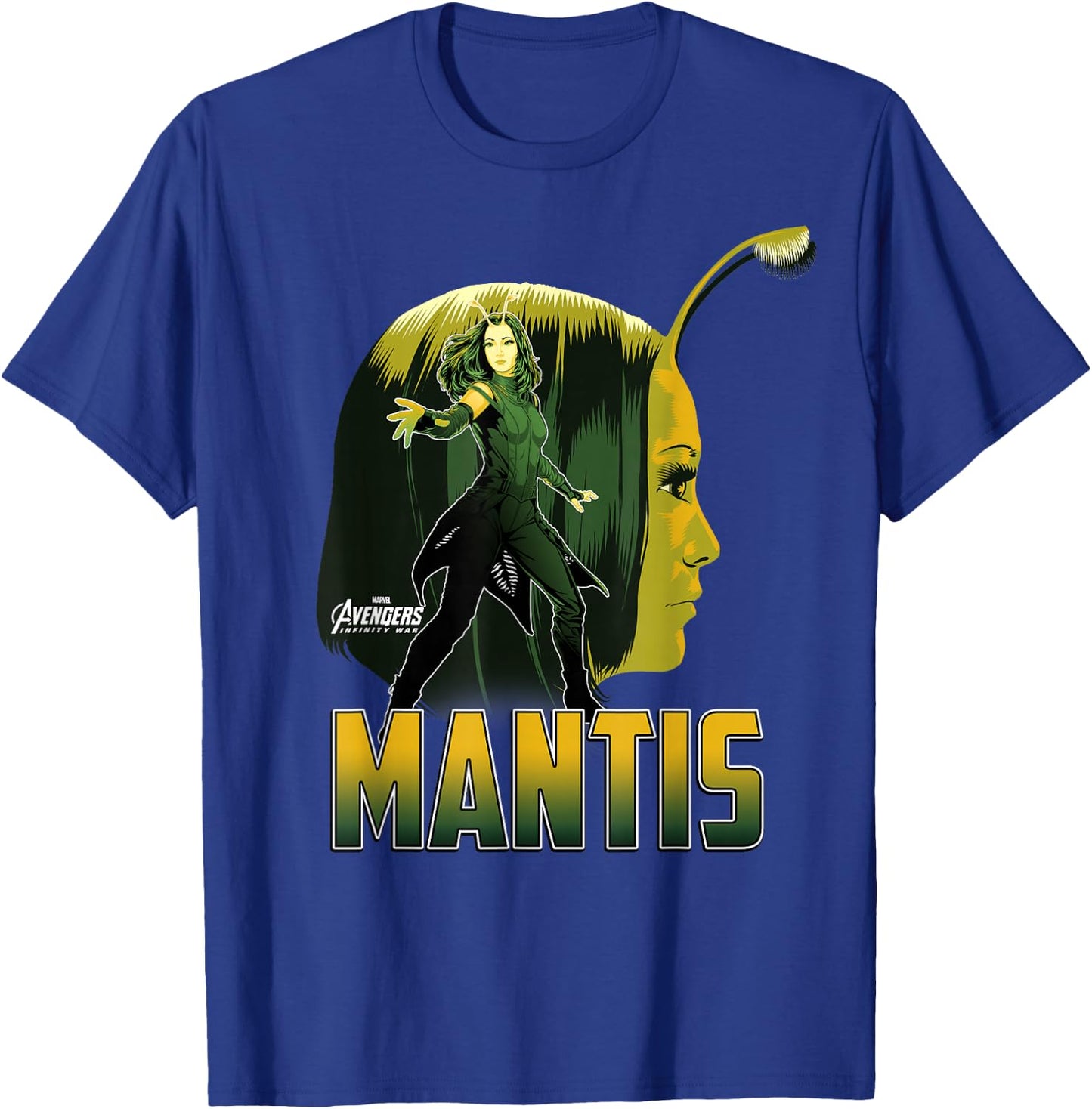 Marvel Infinity War Mantis Head Profile Graphic T-Shirt - T-Shirt | Royal