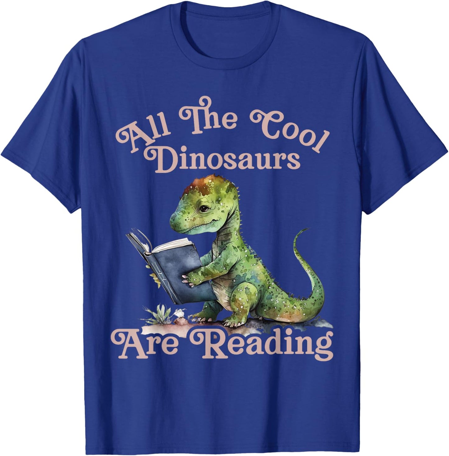 All The Cool dinosaurs Are Reading Dinosaur Teacher T-Shirt - T-Shirt | Royal