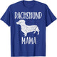 Vintage Dachshund Mama Gift Doxie Mom Pet Dog Owner Mother T-Shirt - T-Shirt | Royal
