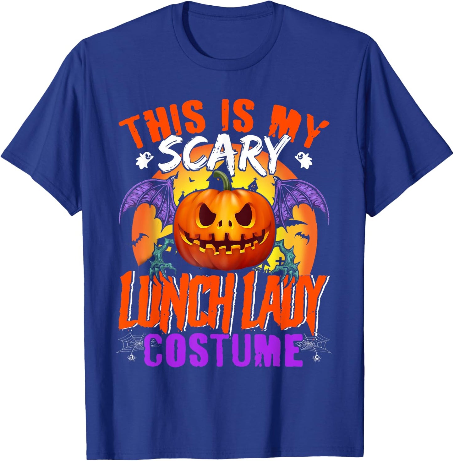This Is My Scary Lunch Lady Costume Halloween Lunch Lady T-Shirt - T-Shirt | Royal