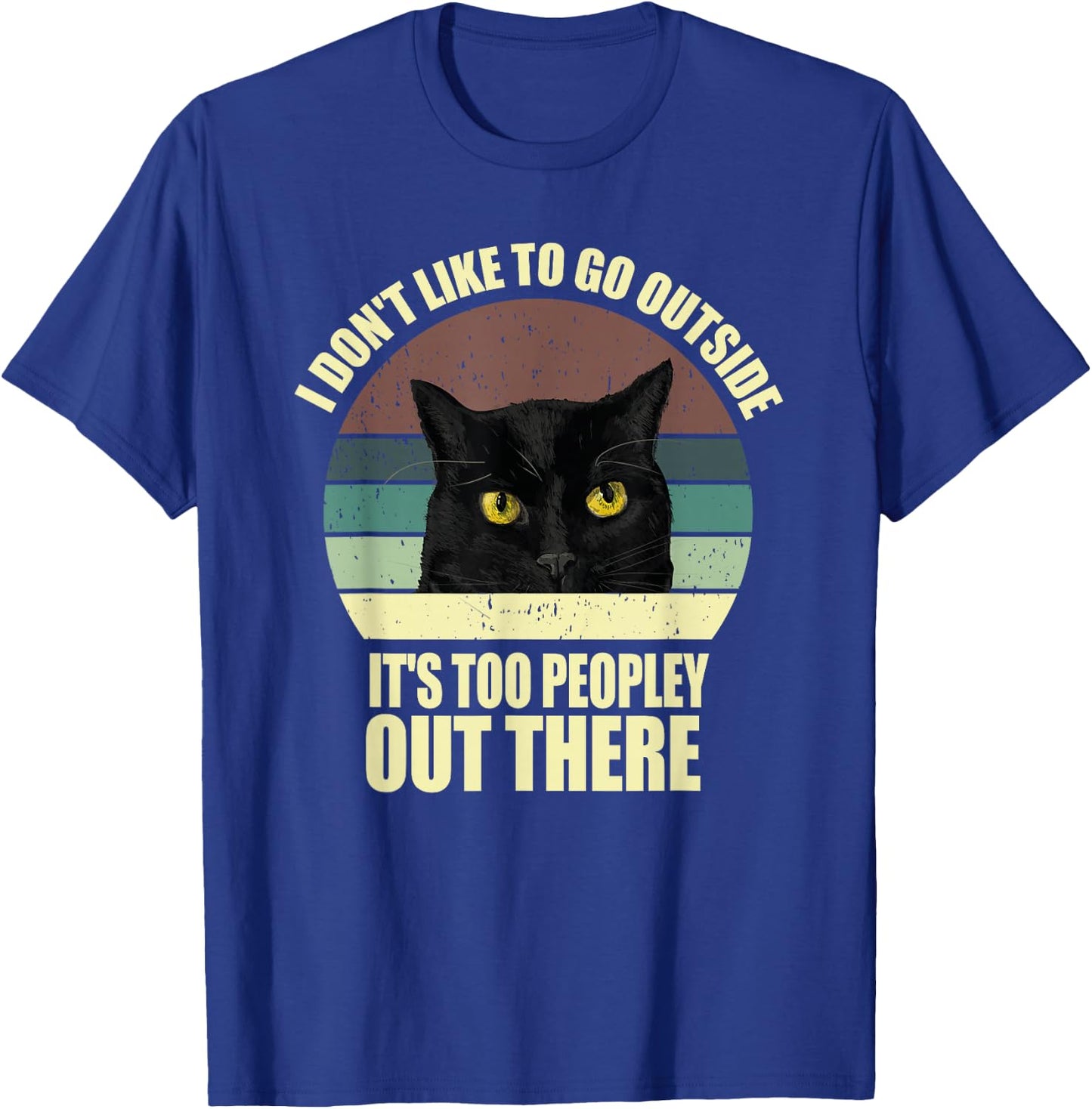 Anti-Social But Cat-Friendly – Funny Introvert Design T-Shirt - T-Shirt | Royal