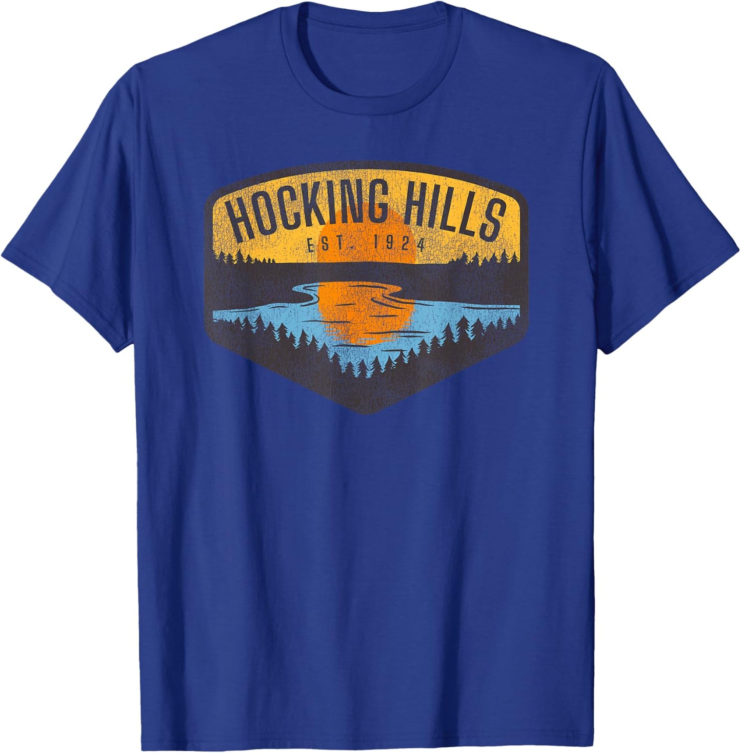 Retro Hocking Hills State Park Souvenir T-Shirt - T-Shirt | Royal