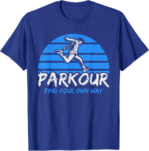 Vintage Parkour Find Your Own Way Freerunning Parkour T-Shirt - T-Shirt | Royal
