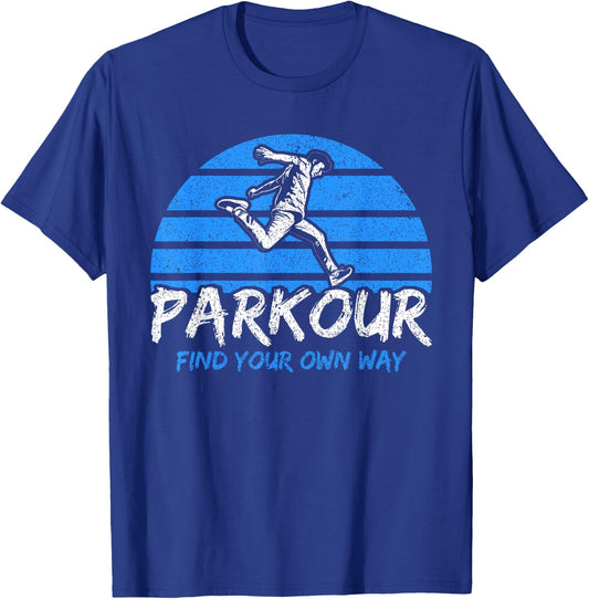 Vintage Parkour Find Your Own Way Freerunning Parkour T-Shirt - T-Shirt | Royal