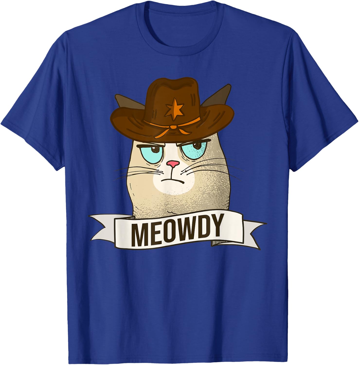 Funny Meowdy Shirt Cowboy Texas Cat T-Shirt - T-Shirt | Royal
