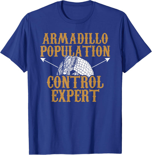 Armadillo Hunting Season Population Funny Hunters T-Shirt - T-Shirt | Royal