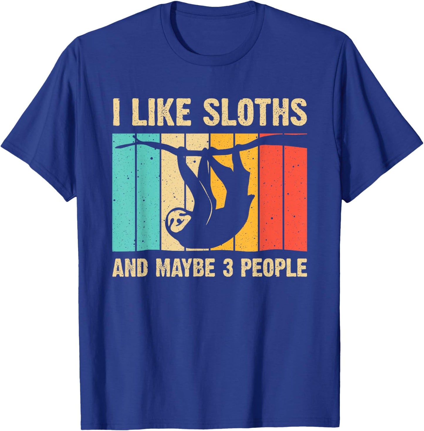 Funny Sloth Design for Sloth Lover Men Women Kids Introvert T-Shirt - T-Shirt | Royal
