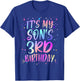 It's My Son's 3rd Birthday Colorful Happy 3 Years Old T-Shirt - T-Shirt | Royal