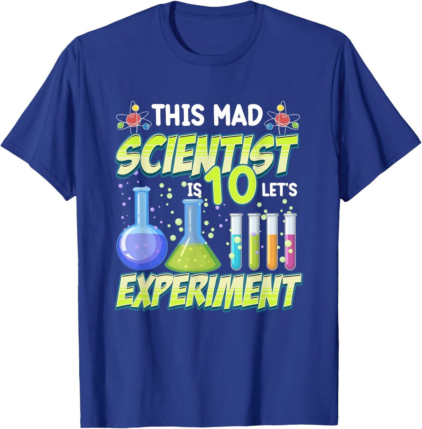 This Mad Scientist Is 10 Funny 10th Birthday Science Party T-Shirt - T-Shirt | Royal