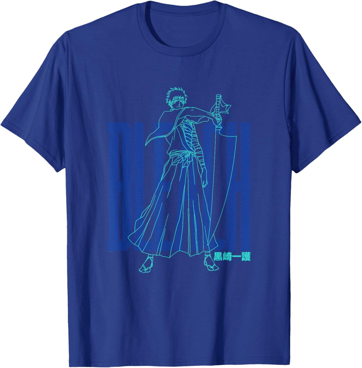 Bleach Ichigo Outline and Dots Pattern Anime T-Shirt - T-Shirt | Royal