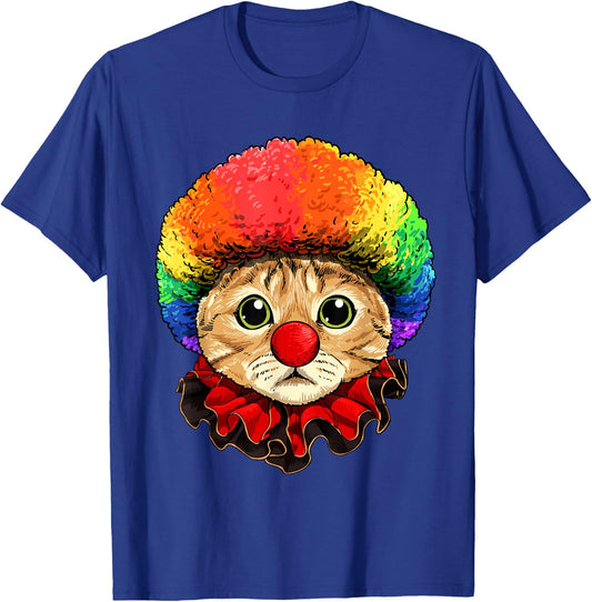 Cat Clown Feline Cat Kitten Circus T-Shirt - T-Shirt | Royal