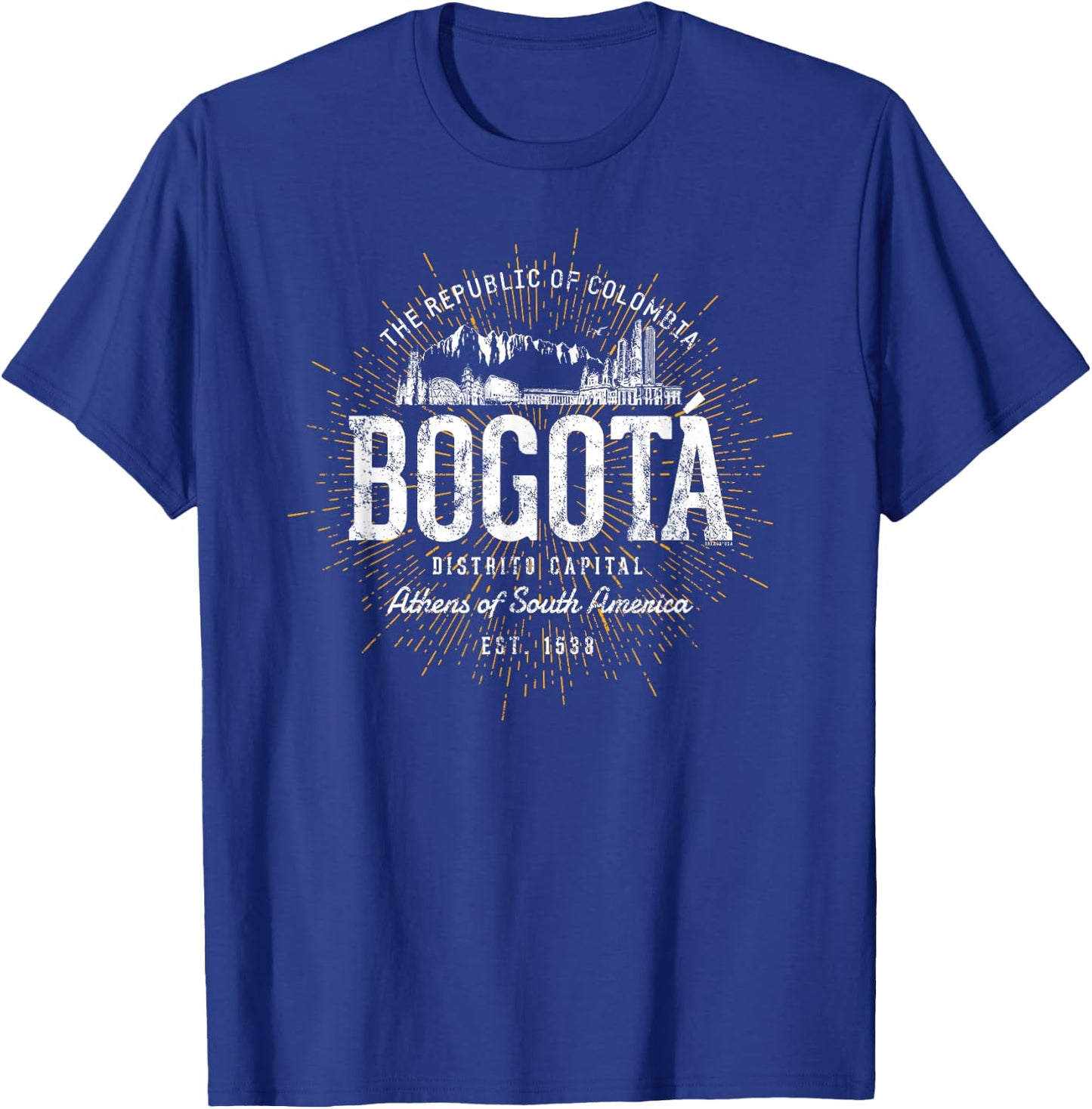 Colombia Vintage Style Retro Bogotá T-Shirt - T-Shirt | Royal