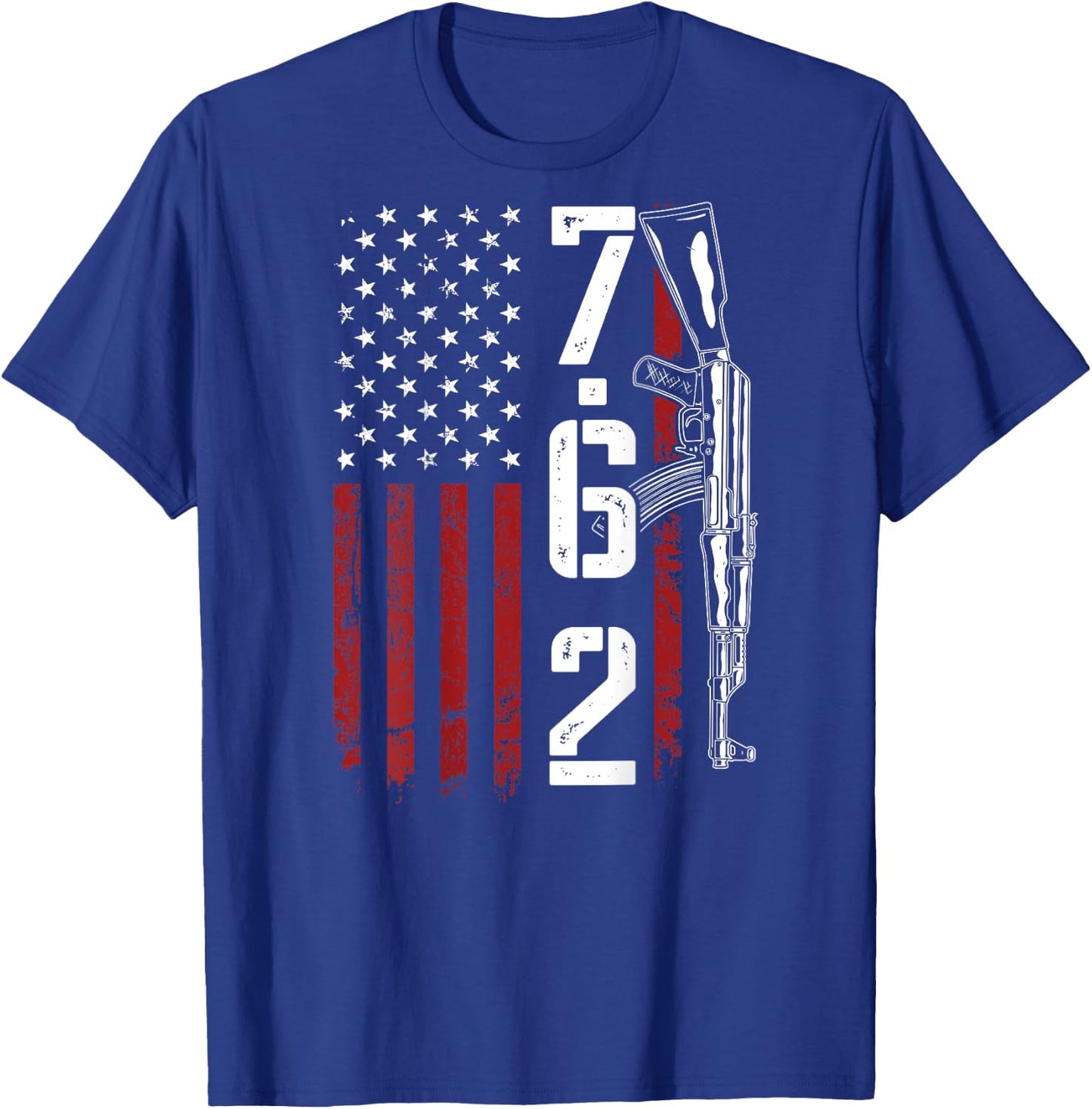 7.62 Ammo AK47 Rifle Owner 762 - Funny Pro Gun - ON BACK T-Shirt - T-Shirt | Royal