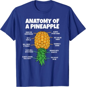 Anatomy of A Pineapple Swinger Funny Men Women Couples T-Shirt - T-Shirt | Royal