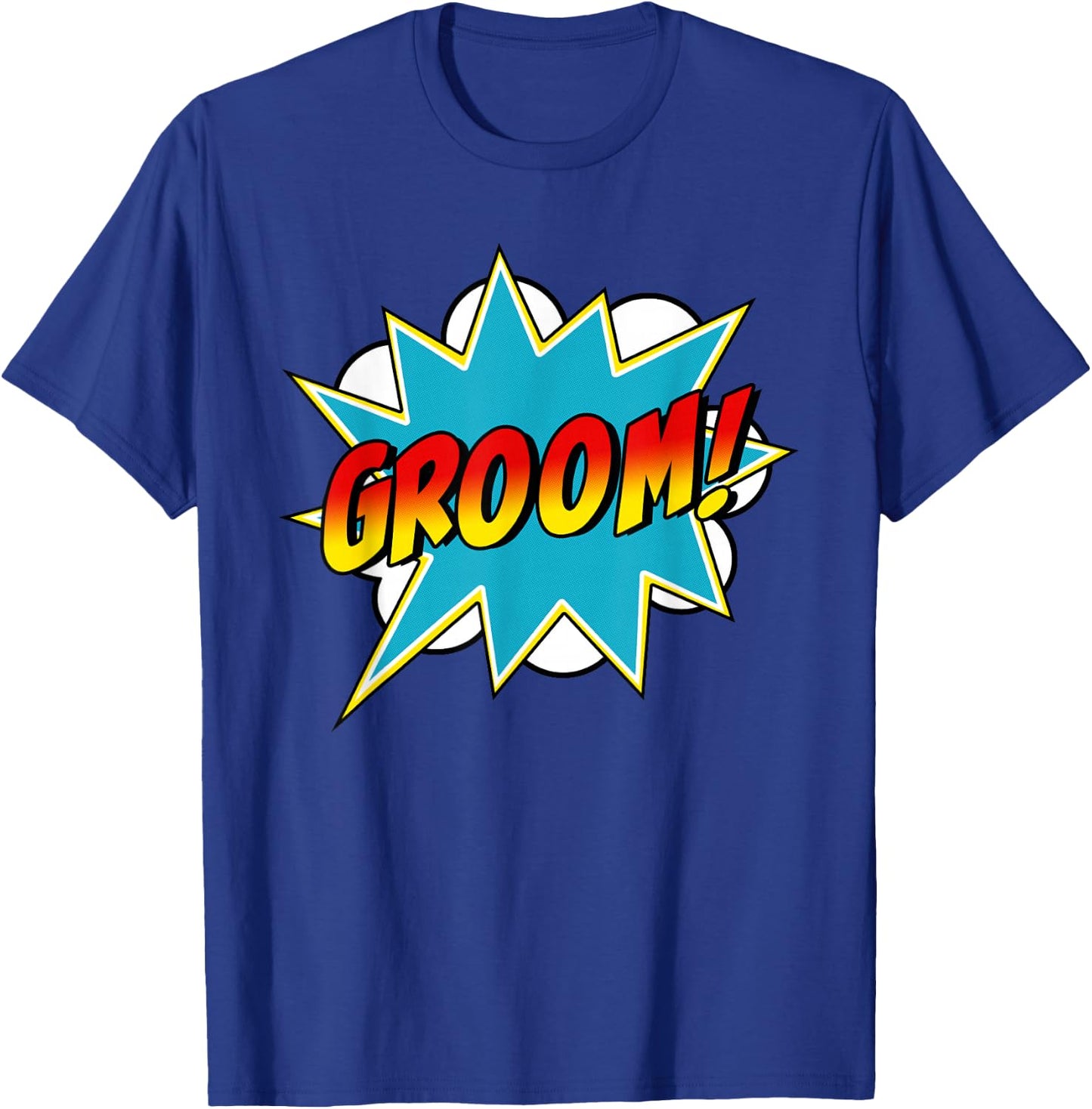 Groom Superhero Bachelor Stag Party Wedding Comic Book T-Shirt - T-Shirt | Royal
