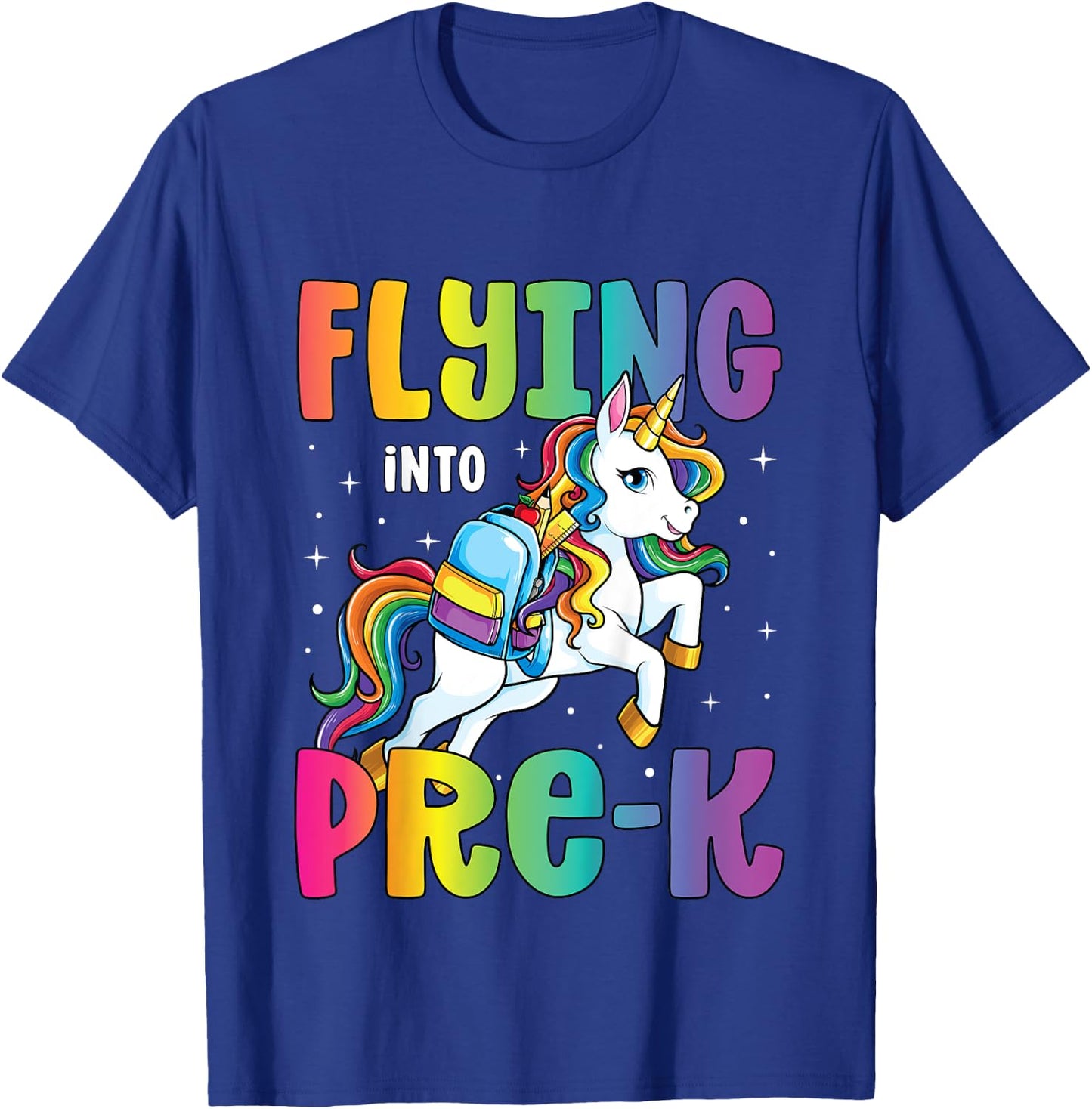 Pre Kindergarten Girls Unicorn First Day of Pre K T-Shirt - T-Shirt | Royal