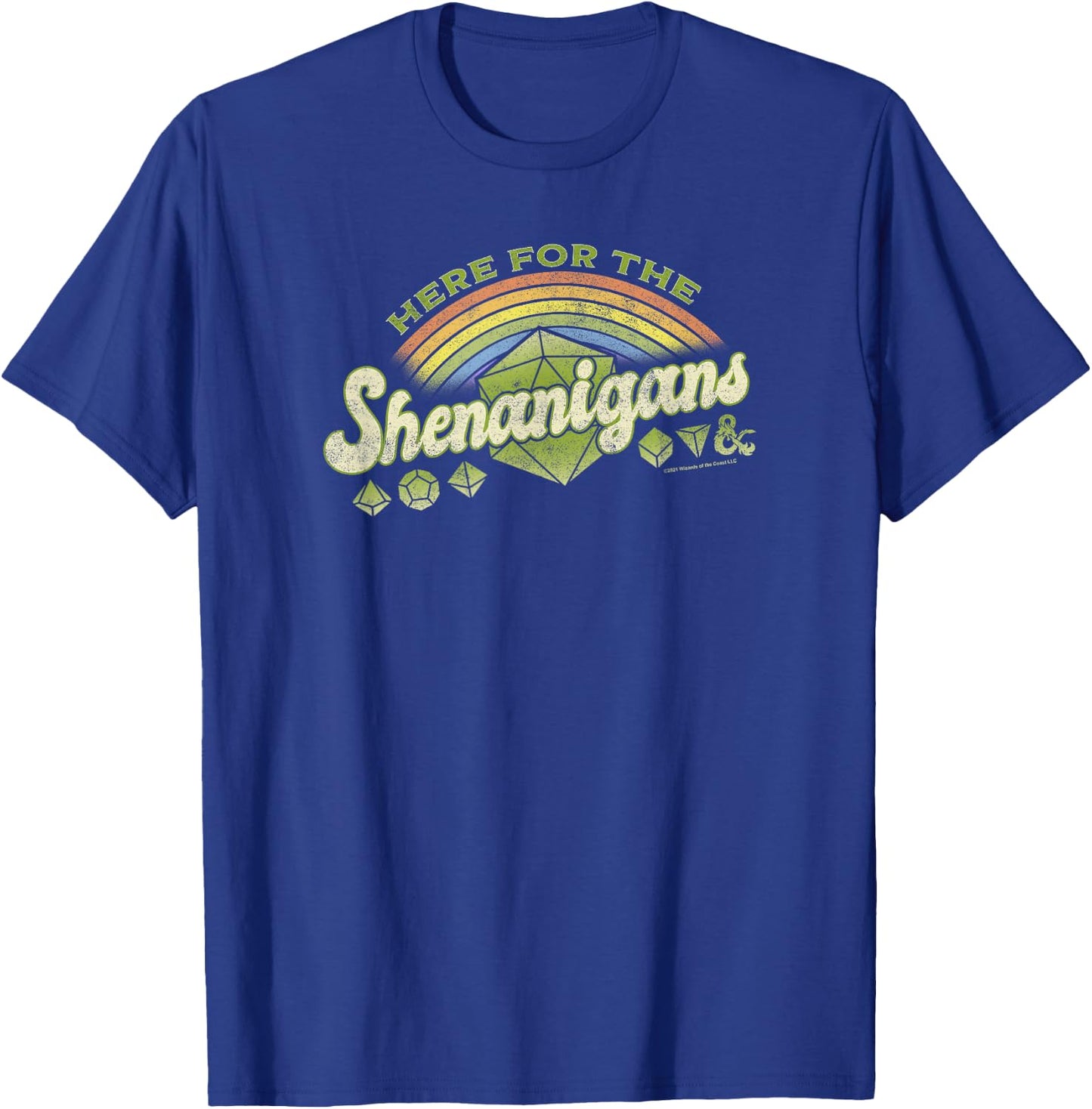 Dungeons & Dragons Here For The Shenanigans St. Patrick's T-Shirt - T-Shirt | Royal