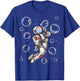 Spaceman Trip Shirt Astronaut Space Planets Balloons Bubbles T-Shirt - T-Shirt | Royal