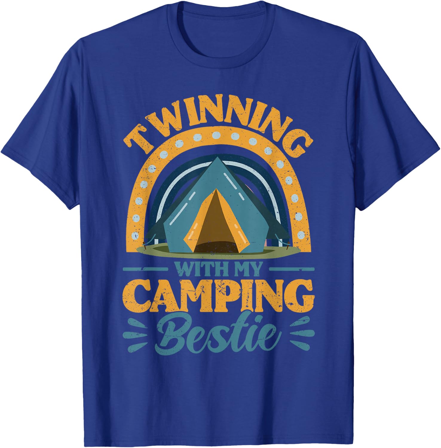 Friends Twinning With My Camping Bestie Spirit Week Girls T-Shirt - T-Shirt | Royal